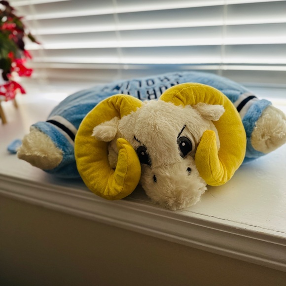 Plush Ram Toy with Blue Outfit - Picture 5 of 8